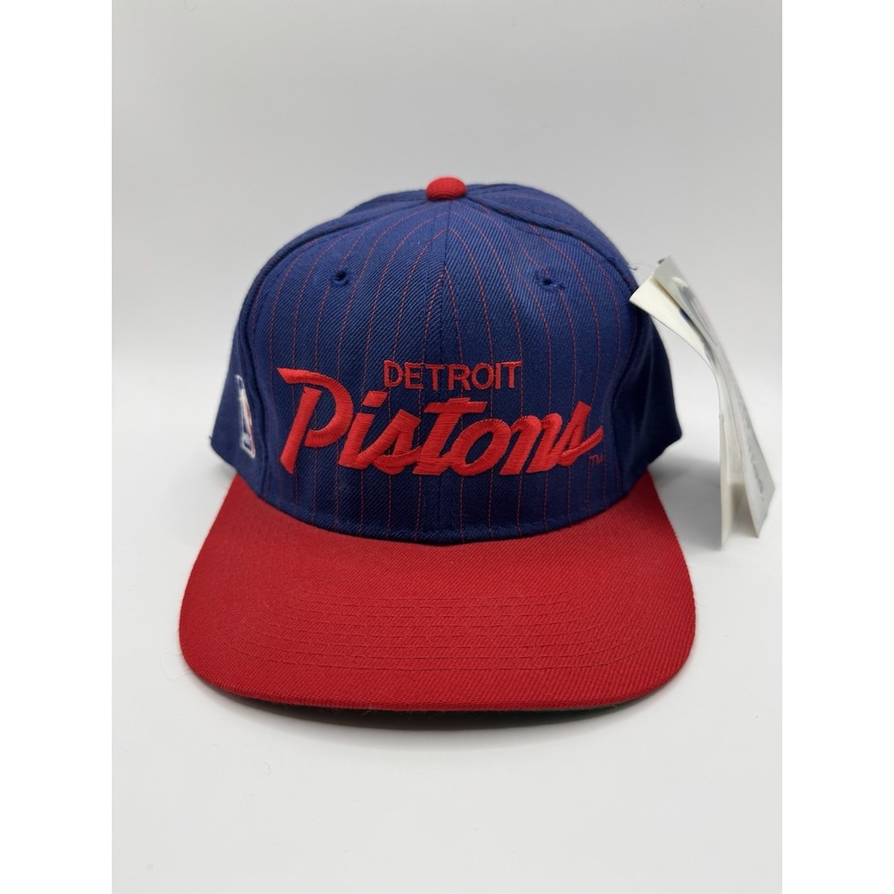Vintage Detroit Pistons Sports Specialties Script Snapback Hat NWT NBA